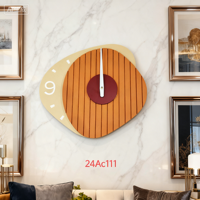 Jam Dinding Cyclops MDF Desain Mewah dengan Jarum Penunjuk, Motif Quartz Satu Sisi untuk Dekorasi Ruang Tamu dan Hadiah Terbaik 2025