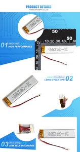 Batteria KC ai polimeri di litio 3.7V 200mAh 351455 per batteria al litio <span class=keywords><strong>po</strong></span> 351455 lipo prodotto per auto - Product Image 2