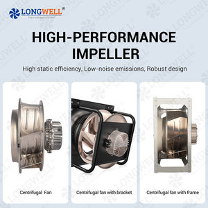 LONGWELL Customizável OEM Industrial Centrífuga EC Electric Plenum Fan Alta Pressão 355mm Ventilação de Escape para AHU - Product Image 2