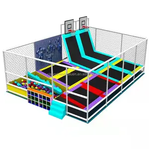 Big Trampoline Bed Game Used Large Children Wholesale Cheap Professional Commercial Indoor Trampoline Park For Adults Children