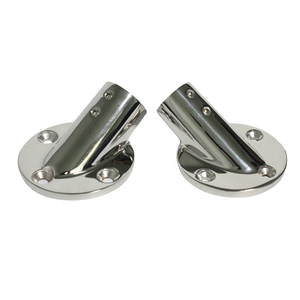 <span class=keywords><strong>Base</strong></span> per Corrimano Rotonda in Acciaio Inox 316 per Uso Marino, Angolo 45 Gradi, per Tubi da 7/8 Pollici, Accessori per Yacht e Imbarcazioni - Product Image 2