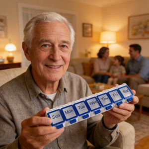Organisateur de pilules hebdomadaire portable à 7 compartiments avec impression de logo personnalisé, boîte de rangement de médicaments pour les voyages, les vitamines et la maison - Product Image 2