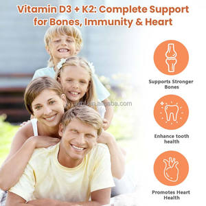Gmosuz Vitamin D3 5,000 IU + K2 100mcg yumuşak jel kapsüller 300 porsiyon soya/süt/Gluten/fıstık ücretsiz yetişkin kullanımı - Product Image 2