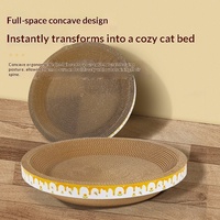 Griffoir-lit pour chat en carton ondulé extra large, rond, durable et résistant aux griffures pour chats