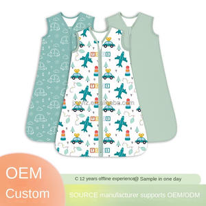 Sac de couchage léger et respirant pour bébé avec bouton intégré Pyjama d'été offrant une protection contre les coups de pied - Product Image 2