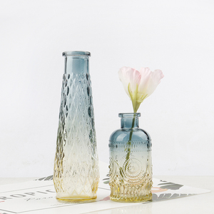 Jarrón de capullo ovalado pequeño elegante personalizado, jarrón de cristal azul de diseño Simple moderno para <span class=keywords><strong>baño</strong></span> de boda, para <span class=keywords><strong>flores</strong></span> u otras decoraciones - Product Image 6