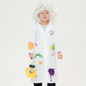 Crazy Mad Scientist TV & Movie disfraz para niños en relieve impreso poliéster traje chaqueta Halloween - Product Image 1