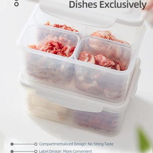 High Quality Modern Rectangle Silicon Fridge Food Storage <b>Containers</b> Kitchen Storage Boxes Bins Food Storage <b>Container</b> Sets - Product Image 4