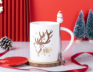 Factory Hot Sale 380ml Christmas Gift Cup Ceramic Coffee Mug Christmas Coffee Cups <b>Personalised</b> Mug Cute Mugs - Product Image 4