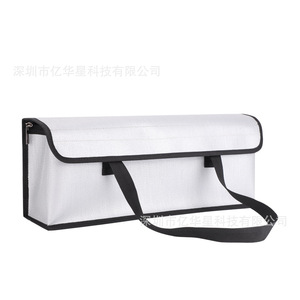 Bolsa de almacenamiento de batería ignífuga para bicicleta eléctrica, carga de litio, resistente al agua, ignífuga, diseño con cremallera de 130g - Product Image 1