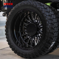 Ruedas Dually Negras Personalizadas de 22, 24, 26, 28, 30 Pulgadas, 6x139.7, 6x5.5, 8x6.5, 8x170, 8x180, 10x225, Ruedas Forjadas para Todoterreno
