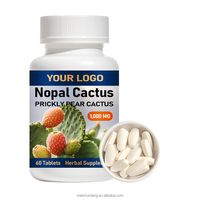 Comprimés de Nopal (Cactus) OEM ODM, Extrait de Figue de Barbarie, Complément Naturel pour la Santé Digestive et le Soutien Antioxydant chez l'Adulte