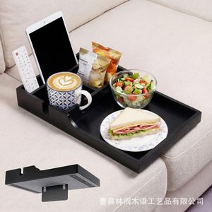 Wooden Sofa Tray With Cup Holder And <b>Tablet</b> <b>Stand</b> <b>For</b> Coffee Table Use - Product Image 1