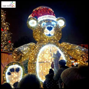 Guirlandes lumineuses de Noël extérieures à LED, motif ours, éclairage décoratif pour rue, mariage - Product Image 3