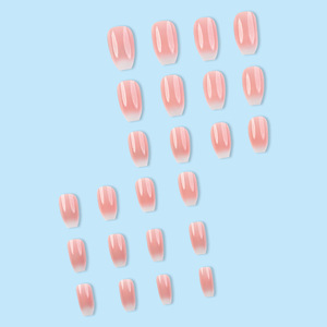 24 <span class=keywords><strong>Uñas</strong></span> Postizas Removibles con Pegamento, <span class=keywords><strong>Degradado</strong></span> <span class=keywords><strong>Blanco</strong></span> <span class=keywords><strong>y</strong></span> <span class=keywords><strong>Rosa</strong></span>, Estilo Ataúd, con Brillantina, <span class=keywords><strong>Uñas</strong></span> de Ballet, <span class=keywords><strong>Uñas</strong></span> Acrílicas de Cobertura Completa - Product Image 3