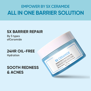 Crème Visage Hydratante Réparatrice à 5x Céramides et Acide Hyaluronique pour la Barrière Cutanée, Gel Hydratant pour Soins du Visage – Prêt à Expédier en Gros - Product Image 3