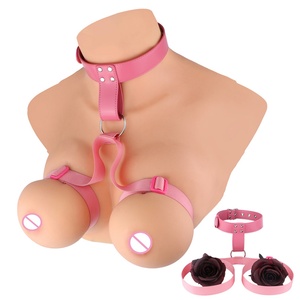 QK-Y8178FS Correa de Poliéster Rosa para el Pecho, Juguetes Sexuales, Arnés de Pecho para Mujeres, Bondage de Pecho, Accesorios Sexuales BDSM - Product Image 1