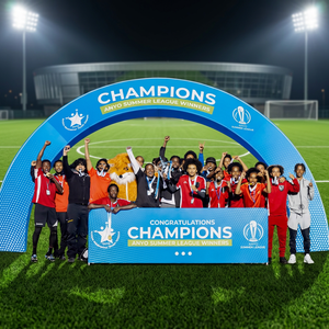 Arco Espositivo per Vincitori di Calcio con Telaio in Lega di Alluminio e Stampa Personalizzata, Arco da Campionato di 20 Piedi per Eventi Calcistici - Product Image 2