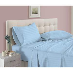 ชุดผ้าปูที่นอน Bsc Collection ขนาดคิงไซส์/คิงไซส์แคลิฟอร์เนีย 800 เส้นด้าย 100% ผ้าฝ้าย 4 ชิ้น ขอบลึก ระบายอากาศได้ดี - Product Image 3