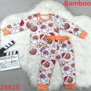 Pyjamas pour bébés garçons et filles à manches longues, ensembles pour filles, imprimés de Noël en bambou, vente en gros d'usine, promotion chaude - Product Image 3