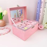 Boîte à musique scintillante avec ballerine dansante, boîte à bijoux, mécanisme de boîte à musique dorée, vente en gros pour cadeaux