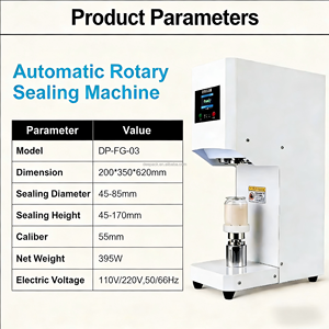 เครื่องปิดฝาขวดแบบโรตารี่อัตโนมัติ ราคาประหยัด สำหรับขวดนม ชาไข่มุก ขวดพลาสติก PET และแก้ว - Product Image 6