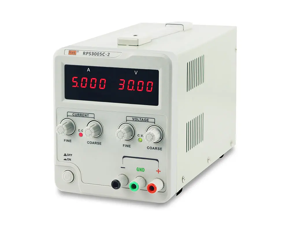 Rek RPS3005D-2 30V 5A çift kanallı doğrusal DC regüle güç kaynağı hassas dijital ayarlanabilir laboratuar tezgahı güç kaynağı