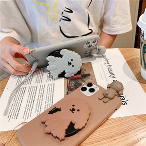 Funda blanda para teléfono con soporte de espejo de perro de peluche para <span class=keywords><strong>iPhone</strong></span> 13 12 11 Pro X XR XS Max 8 8 + 7 7 + 6 6 + <span class=keywords><strong>6S</strong></span> <span class=keywords><strong>6S</strong></span> + <span class=keywords><strong>Plus</strong></span> SE2 SE 2020 - Product Image 6