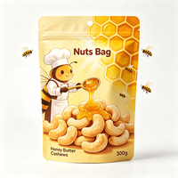 Professionele fabrieksgemaakte op maat bedrukte hersluitbare zipzakken, geurdicht, food grade, voor noten, koekjes en snacks, plastic stand-up pouch
