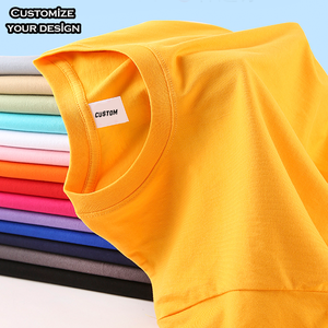 Unisex Oversize Short-Sleeved Alta Qualidade Gota Ombro Camisetas Personalizado Cor Sólida Street Style Imprimir Vestuário Venda Direta para - Product Image 1