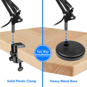 Lámpara de Escritorio LED E27 de Metal al por Mayor con Brazo Oscilante Ajustable y Abrazadera para Mesa Plegable para Salón de Uñas - Product Image 6