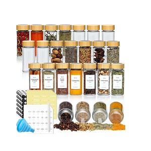 <b>Spice</b> <b>Jar</b> Glass Airtight Container With Wooden Lid 300Ml Capacity For Kitchen Storage - Product Image 4