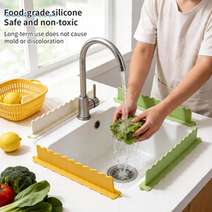 Paraschizzi in Silicone Personalizzato OEM per Lavello, Deflettore d'Acqua per Cucina e Bagno, Produzione all'Ingrosso con Etichetta Privata Senza BPA - Product Image 2