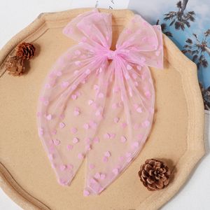 Wholesale Lace <b>Bow</b> <b>Clip</b> Coquette Barrettes with Long Tail Ribbon for Women Christmas Valentines Wedding Prom Accessories - Product Image 4