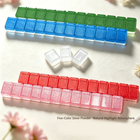 Tuiles de Mahjong Américain en Acrylique Transparent Effet Cristal avec Flocons Argentés, 5 Tons, Finition Brillante et Lisse pour Loisirs à Domicile