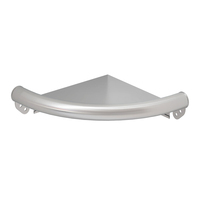 Barre d'appui 2-en-1 en acier inoxydable 304 avec étagère de rangement murale pour douche, étagère d'angle et organisateur de salle de bain