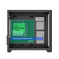 Boîtier PC de jeu AntarcChill Custom MATX Mid-Tower avec panneau frontal en verre trempé et USB 3.0