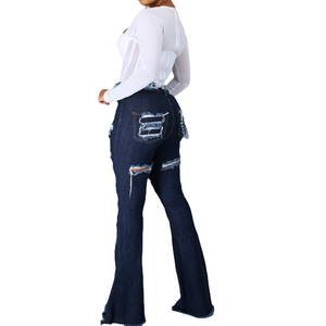 Jeans Ajustados de Cintura Alta para Mujer, Estilo Desgarrado, a la Moda - Product Image 2