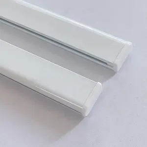 Aluminium powder coated white curtain track profile aluminium roller blind bottom rail