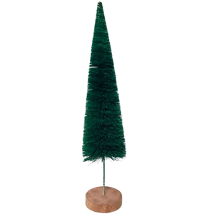Árbol de Navidad de vidrio DIY de 35 cm, árbol de pino, cepillo para botellas, Papá Noel, nieve, pueblo, casa, decoraciones navideñas - Product Image 4