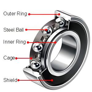 Marke Einreihiges Rillen kugellager 6208 6209 6209 6210 6211 6212 2RS Motorrad Kurbelwellen motor teile - Product Image 4