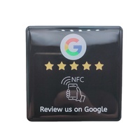 Cartes NFC de table en PVC 120*120mm avec impression couleur 213, avis Google et époxy acrylique