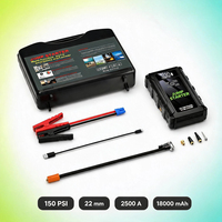 Démarreur de Voiture et Batterie Externe Kit Familial avec Compresseur d'Air Portable et Gonfleur de Pneus – Pack Volumineux pour Assistance Routière