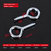 TEBAK Mini Bolt Wooden Surface Zinc Plated Sheep Horn Nail Sheep Eye Connectors for Bracelet/Earring/Necklace Making