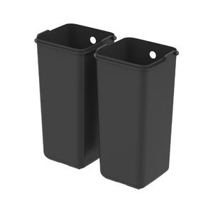 Poubelle de recyclage en acier inoxydable rectangulaire à pédale 2 kg blanc gris argent pour intérieur cuisine salle de bain - Product Image 2