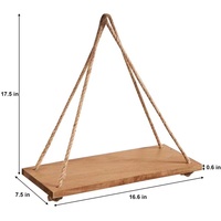QIANMU Étagère Murale Flottante en Bois à Suspendre, Installation Facile, Boîte de Rangement Suspendue, Étagère de Rangement Murale
