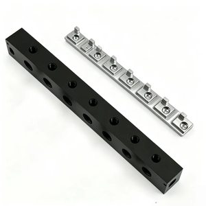 Bloque Conector de Aluminio Anodizado Negro Personalizado, Mecanizado CNC ISO9001, Bloque de Aluminio Fresado CNC, Piezas de Aluminio - Product Image 1