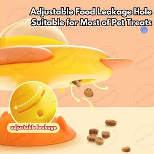 Jouet de puzzle interactif rotatif pour chat, <span class=keywords><strong>anti</strong></span>-dérapant, avec distribution de nourriture, pour l'enrichissement des animaux de compagnie - Product Image 5