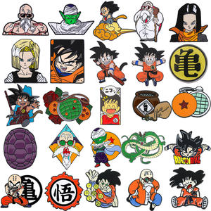 96 Estilos de Broches DIY de Metal para Manualidades DRAGON BALL Son Goku <span class=keywords><strong>Vegeta</strong></span> Shenron Trunks Broli, Joyería de Solapa de Aleación, Broche de Anime - Product Image 1
