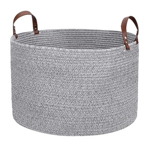 Panier de rangement en corde de coton nordique, nouvelle tendance OEM ODM, pour jouets, oreillers, chaussures, serviettes - Product Image 1